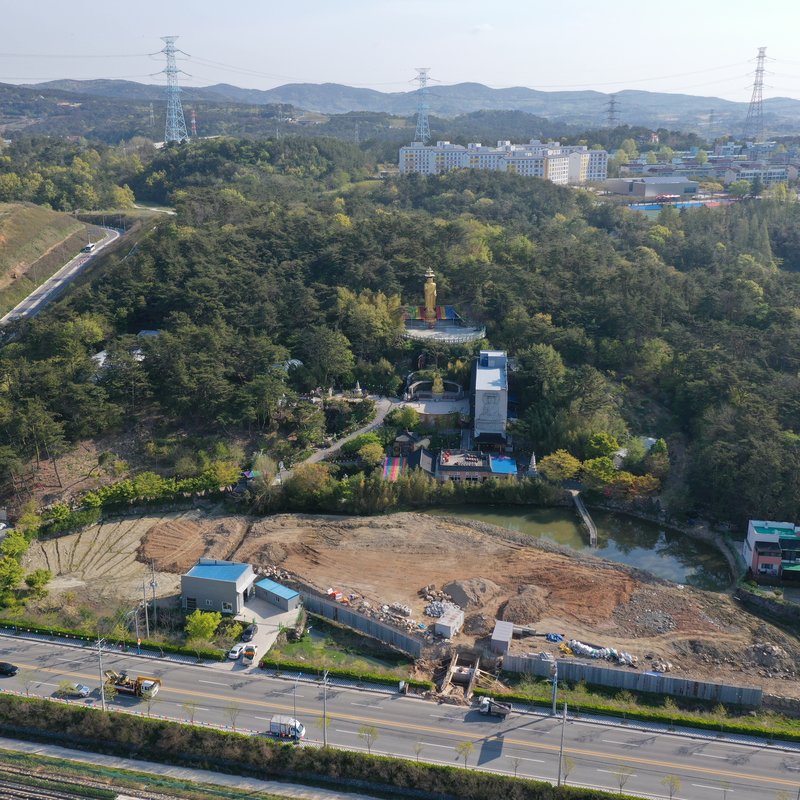 은진사 전경 항공